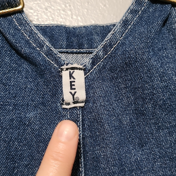 KEY Denim Overalls 12 Months Baby Boy Blue Farmcore Blue Collar Country Western - Picture 7 of 12